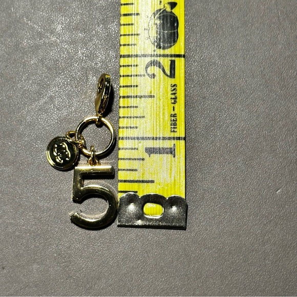 Gold Number 5 Charm Pendant - Picture 3 of 3